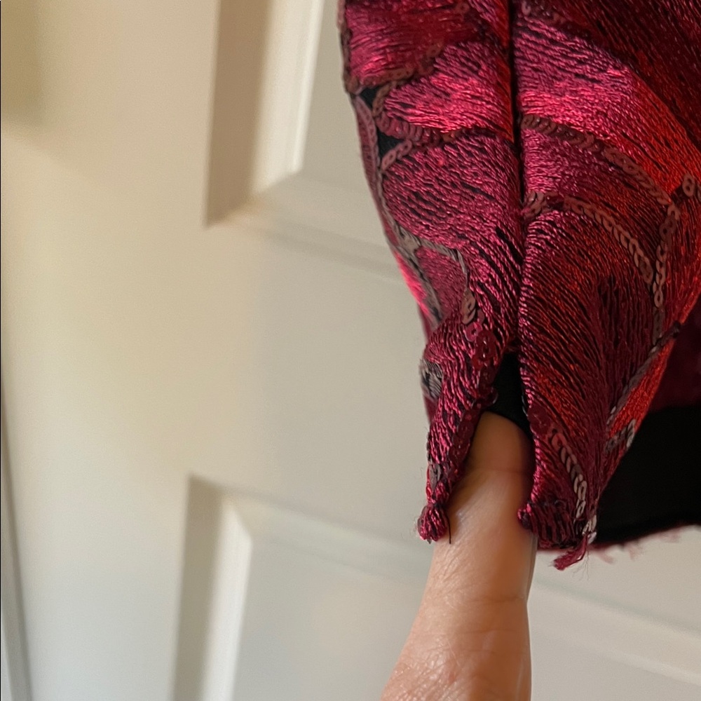 White House Black Market Red Sequin Camisole - Picture 6 of 7